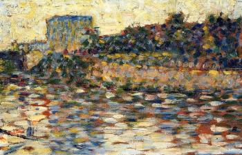 Georges Seurat : Courbevoie, Landscape with Turret